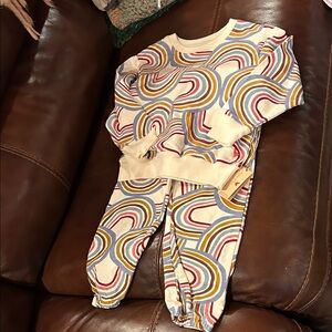 Pink Chicken Rainbow Kids Matching Set